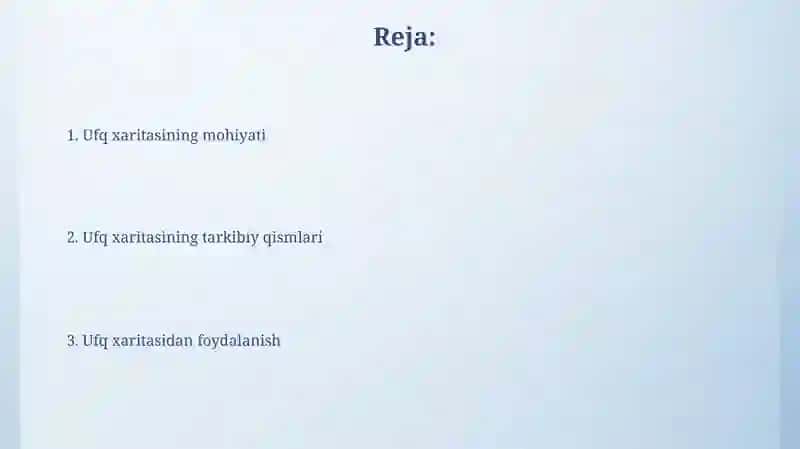 Gorizont Xaritasining Yangi Texnologiyalari 2