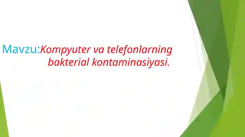 Kompyuter va telefonning bakterial kontaminasiyasi 2