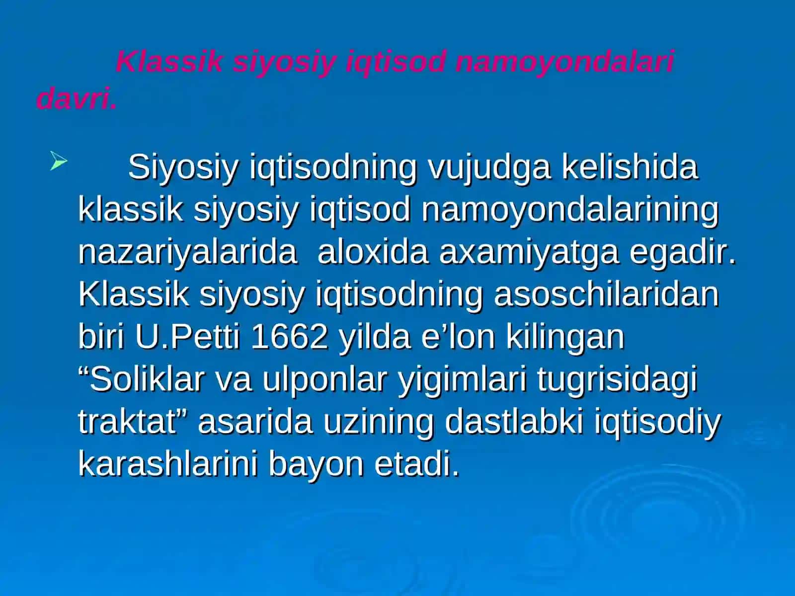 XV-XVIII asrlarda Merkantilizm va klassik iqtisodiy maktabning vujudga kelishi 2