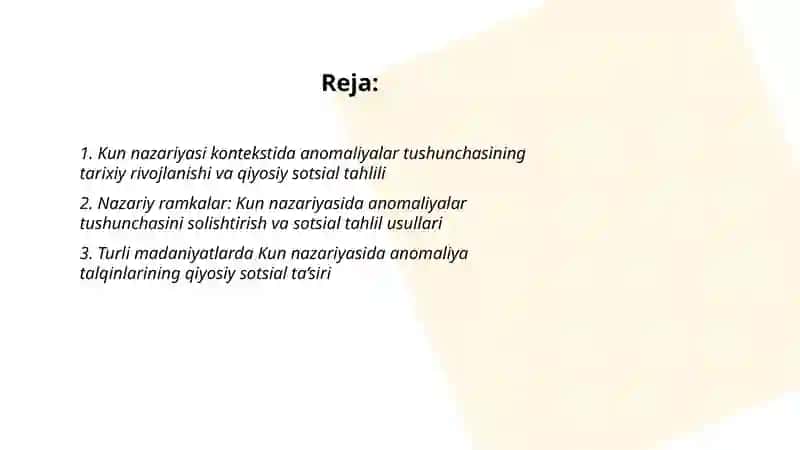 Kun nazariyasida anomaliyalar tushunchasini qiyosiy sotsial tahlil qilish 2