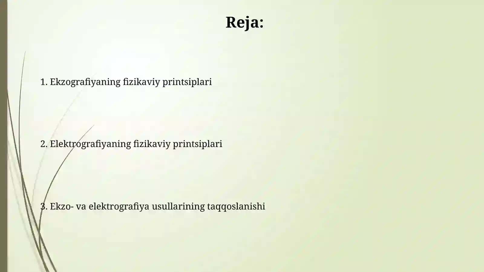Ekzografiya va elektrografiya usullarini fizik asoslari 2