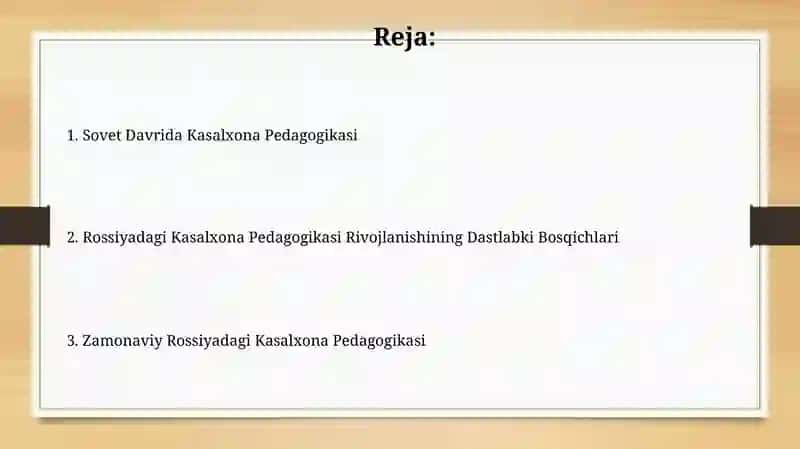 Kasalxona Pedagogikasi va Tibbiy Kadrlar Tayyorlash 2
