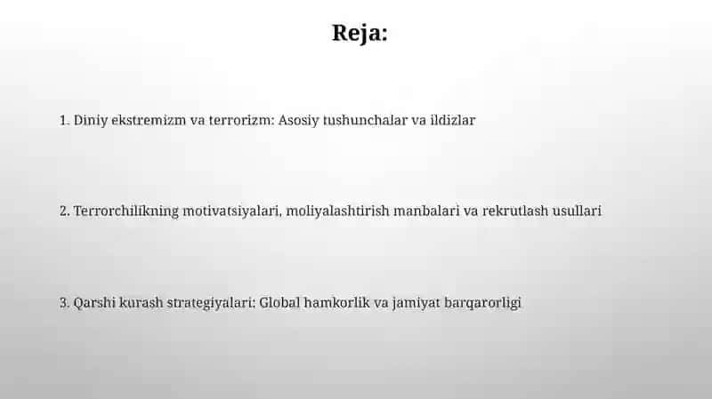 Diniy ekstremizm va terrorizm 2