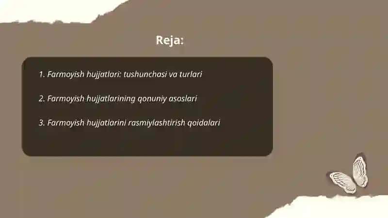 Farmoyish hujjatlari 2