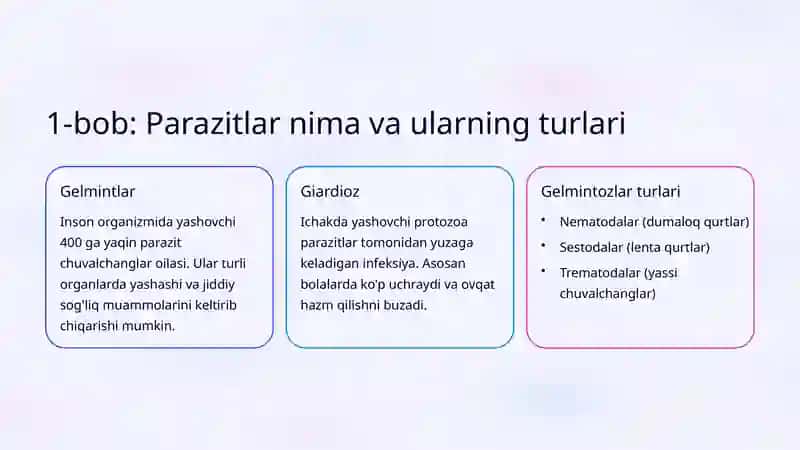 Parazitar Infeksiyalar: Giardioz va Gelmintozlar 2