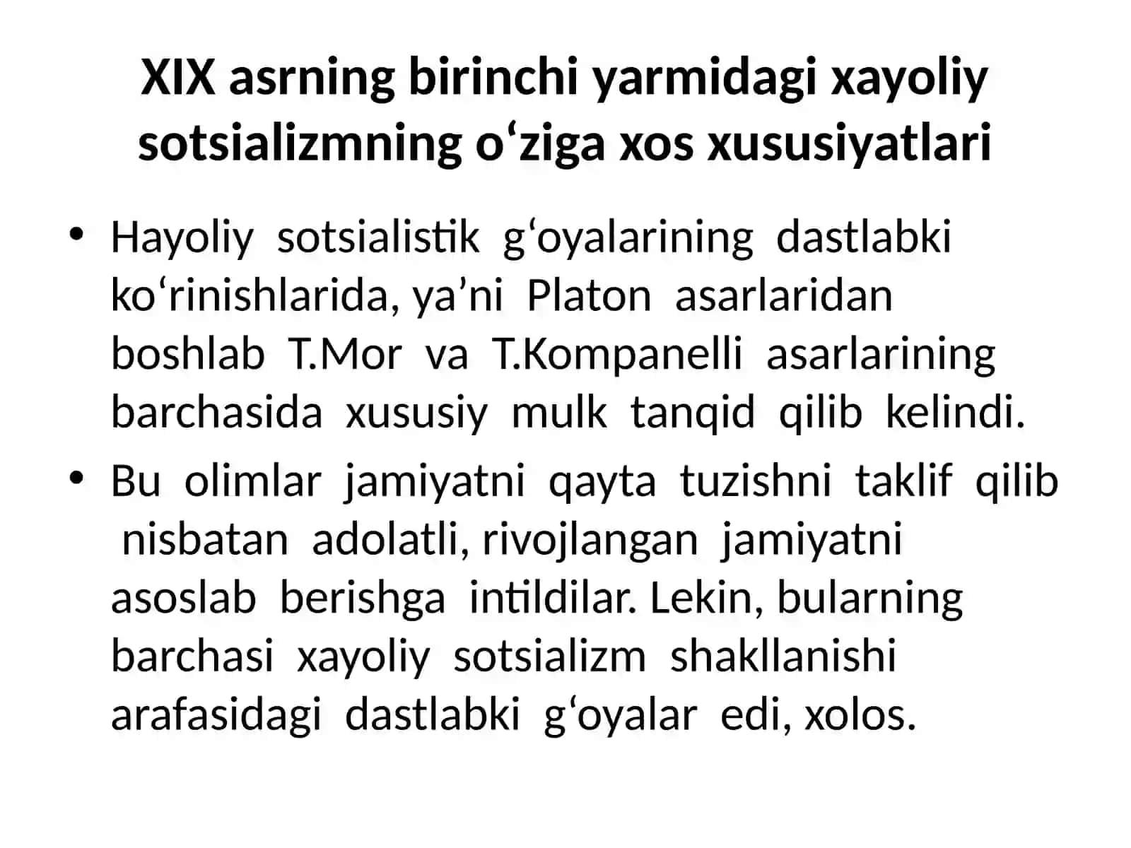 Bozor iqtisodiyotiga muxolif-sotsialistik yo'nalish mohiyati va uning tarixiytadqiri 2