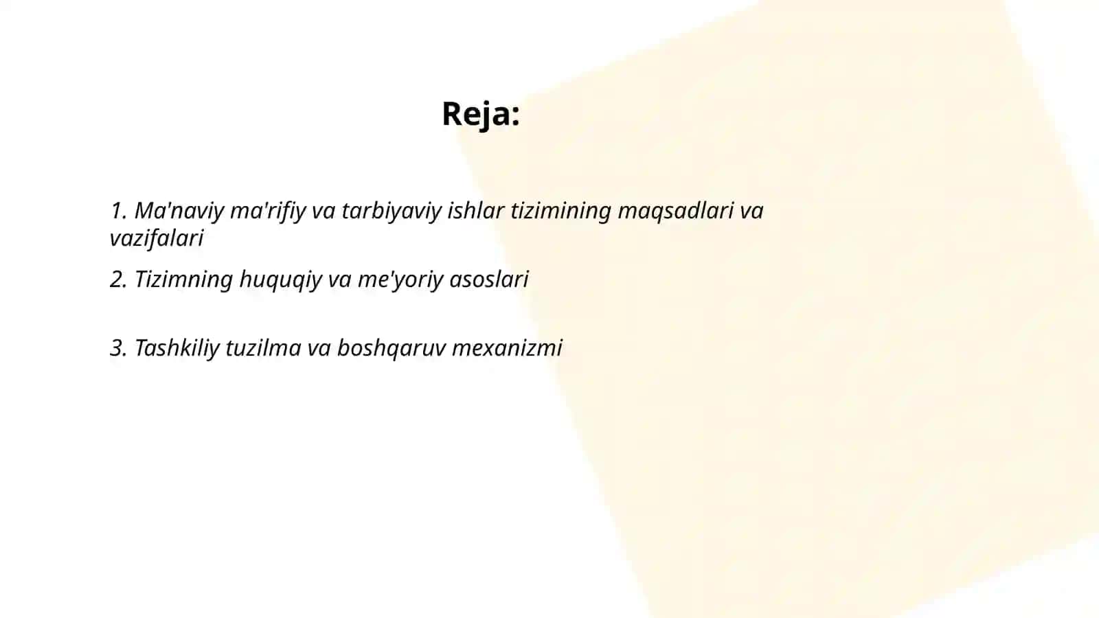 Ma'naviy maʼrifiy va tarbiyaviy ishlar tizimi 2