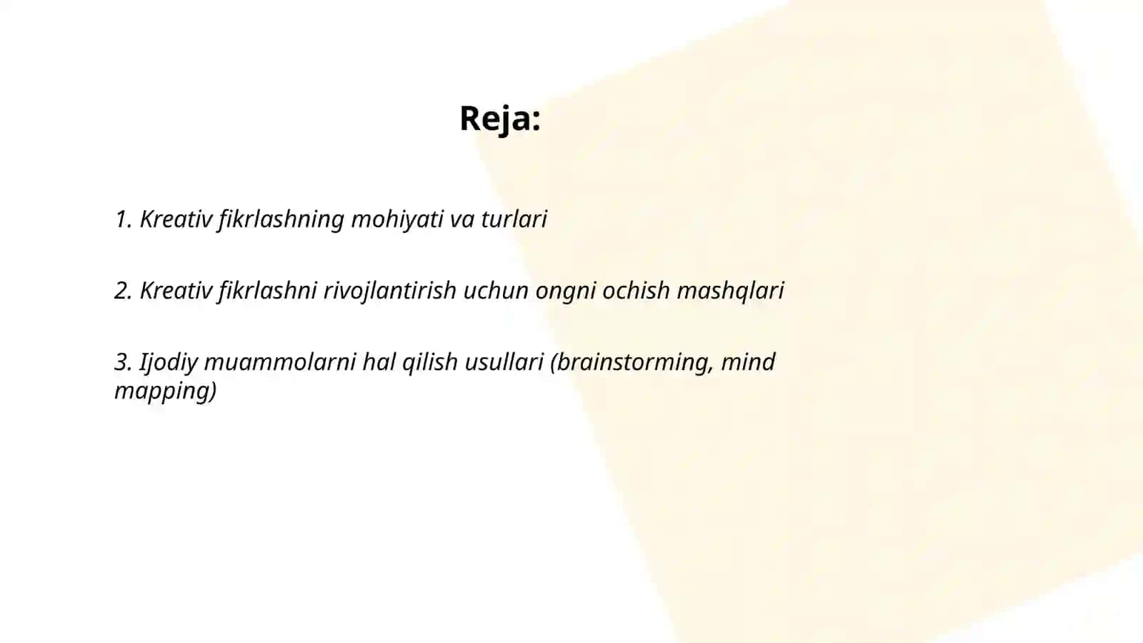 Kreativ fikrlash va uni rivojlantirish yollari 2