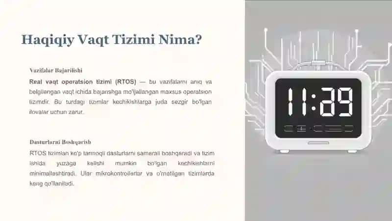 Real vaqt operatsion tizimi (RTOS) 2