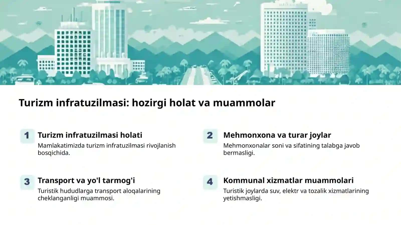 O‘zbekiston turizmi: o‘ziga xos xususiyatlar va istiqbollar 2