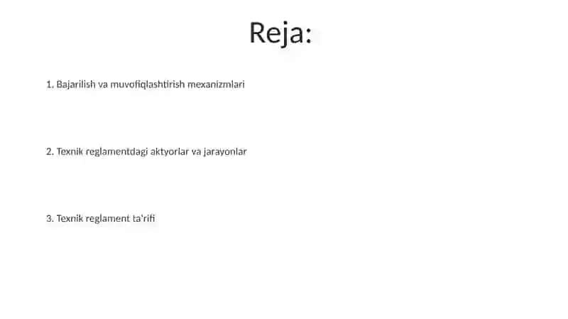 Texnik jihatdan tartibga solish davlat tizimi asoslari 2