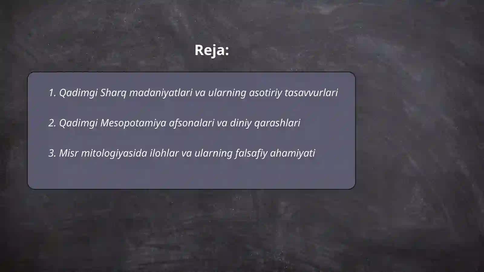 Qadimgi Sharqda asotiriy tasavvurlar va falsafiy bilimlarning paydo bo‘lishi mavzusidan esse tayyorlash 2