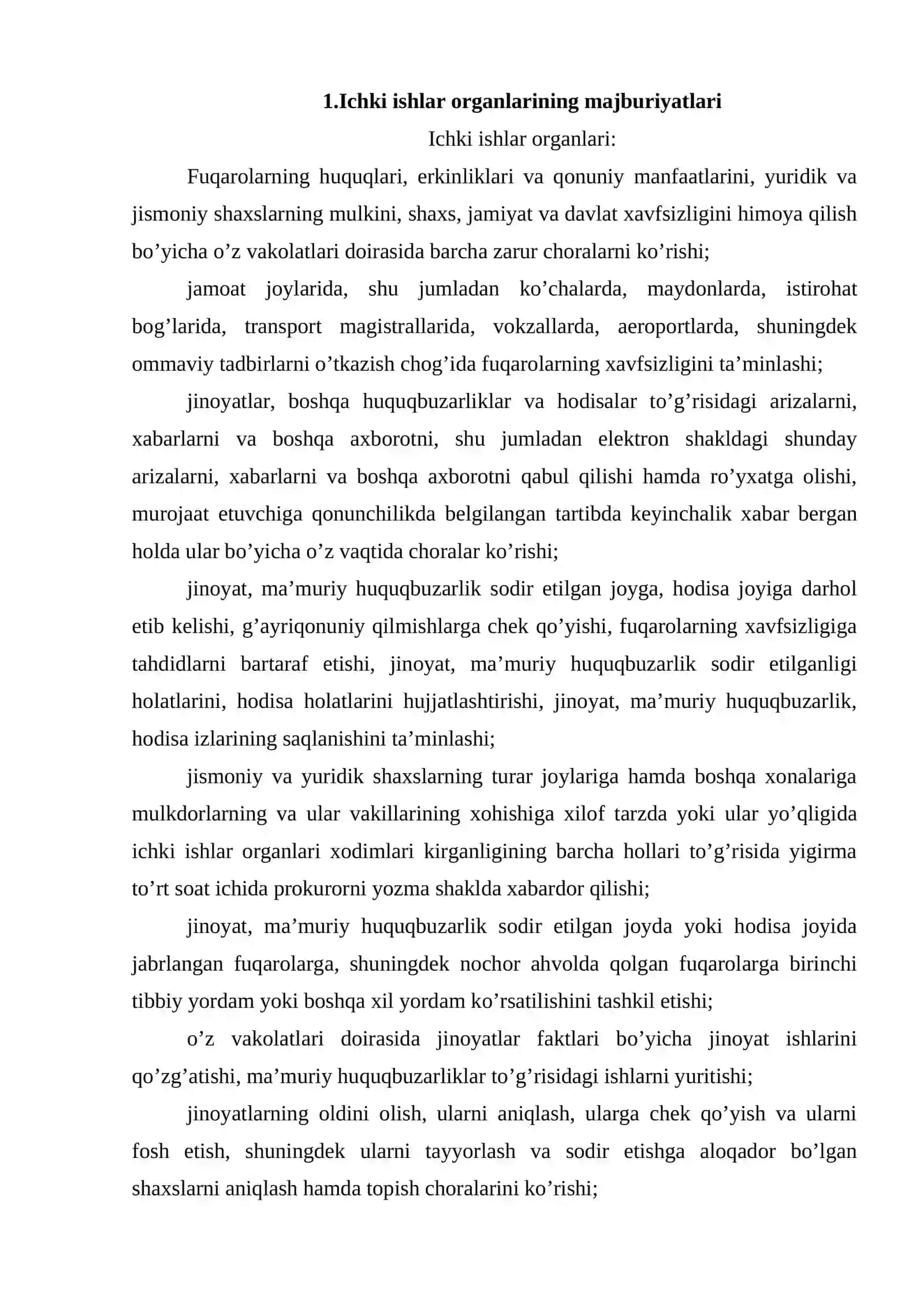 ICHKI ISHLAR ORGANLARINING VAZIFALARI VA HUQUQLARI 2