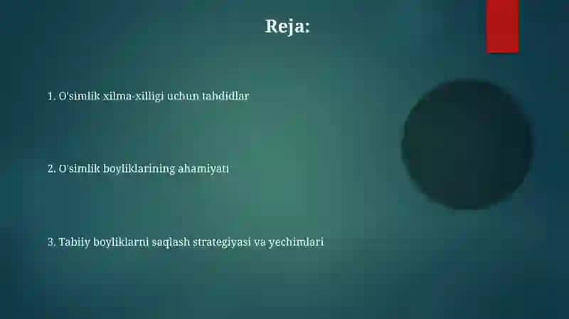 O'simlik resurslari va ularni muhofaza qilish 2
