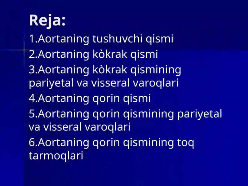 Aortaning tushuvchi qismi 2