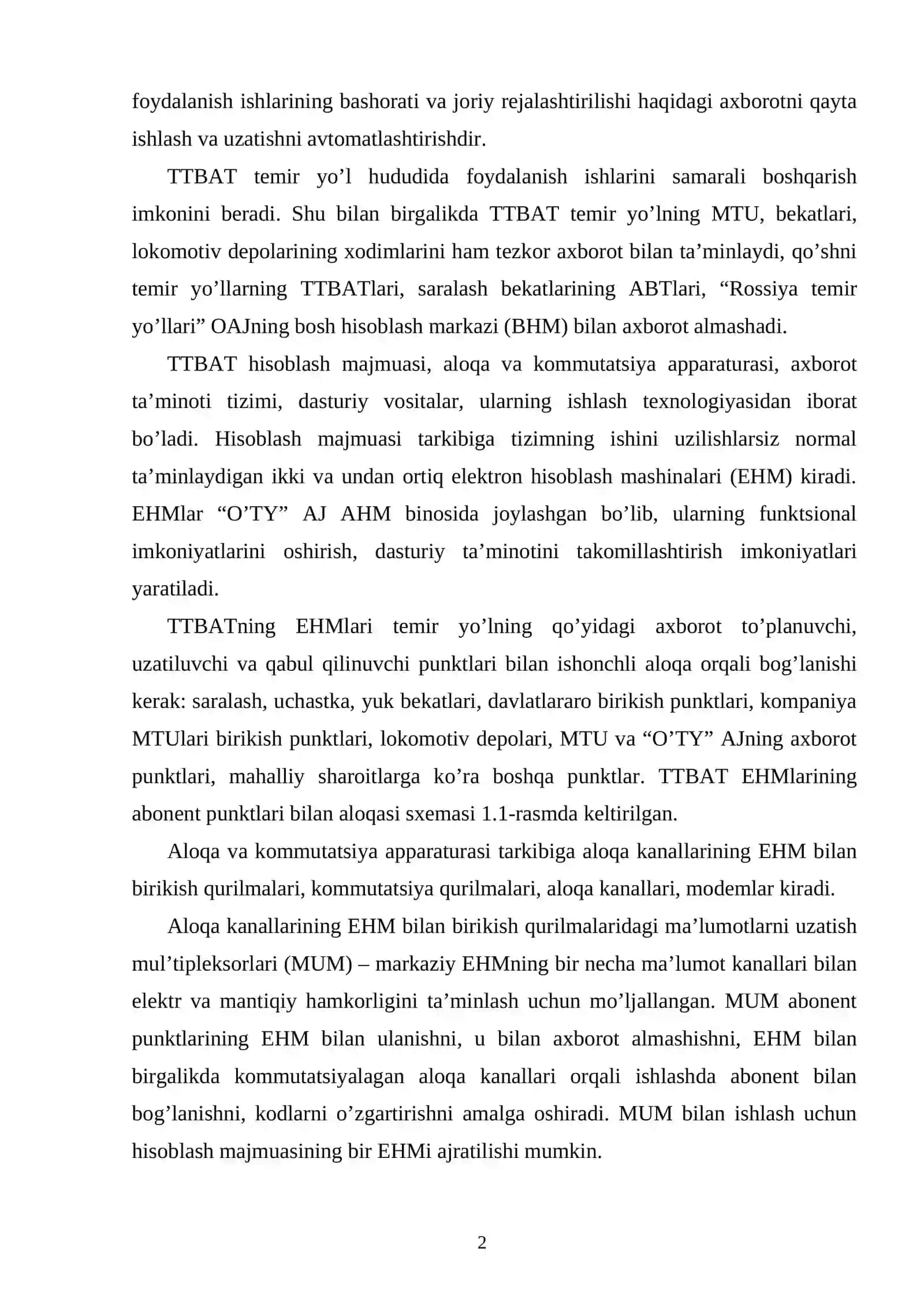 Таshishlаrni tezkоr bоshqаrishning аvtоmаtlаshtirilgаn tizimi mаsаlаlаri mаjmuаsi 2