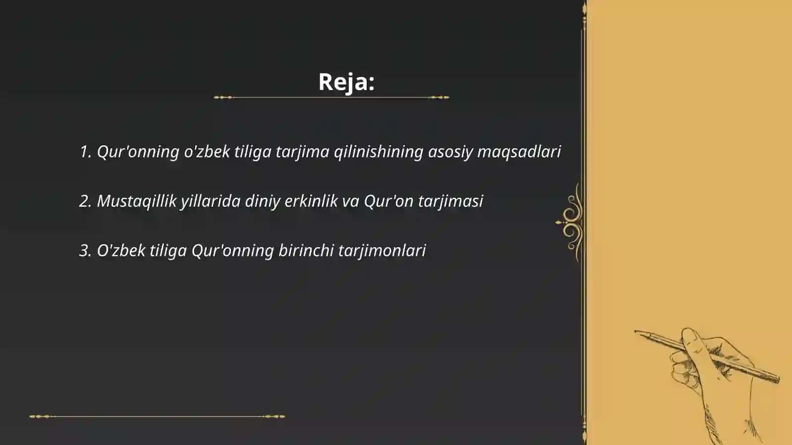 Mustaqillik yillarida Quronniň ózbek tiliga tarjima qilinishi 2