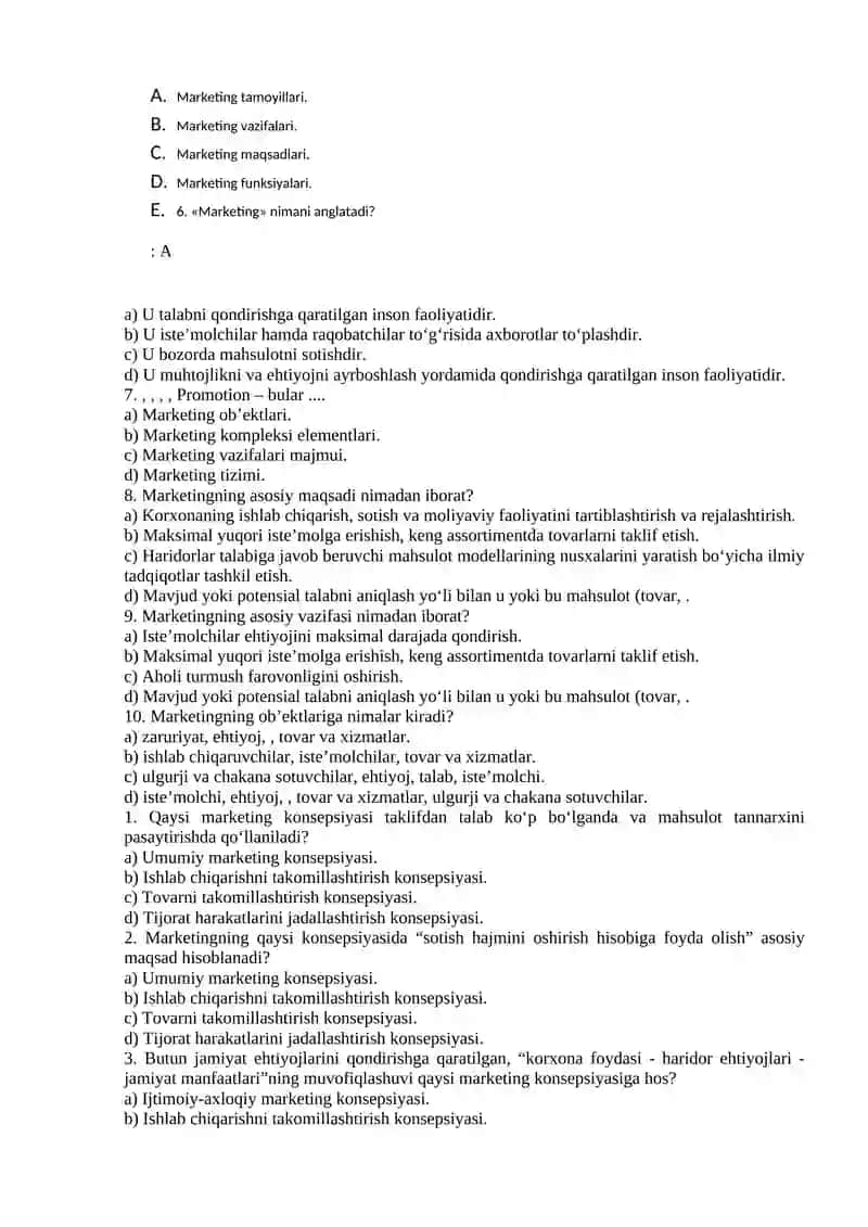 Marketing fani ilk bor amaliy-ilmiy fan sifatida qachon va qayerda o‘qitila boshlandi? 2