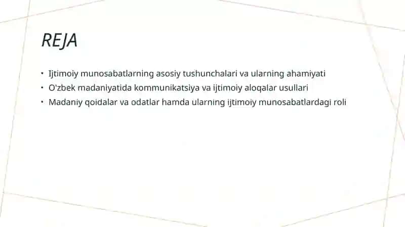Ijtimoyi munosabatlar 2