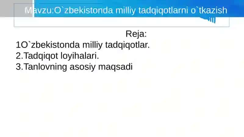 Meyliyeva Gulbahorning Xalqaro baholash fanidan tayyorlagan taqdimoti 2