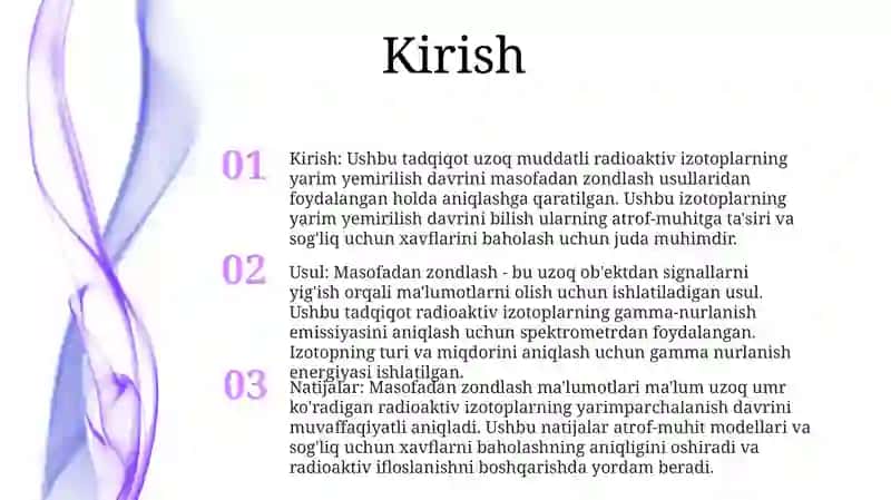 Uzoq Yashovchi Radioaktiv Izotopning Yarim Yemirilish Davrini Aniqlash 2