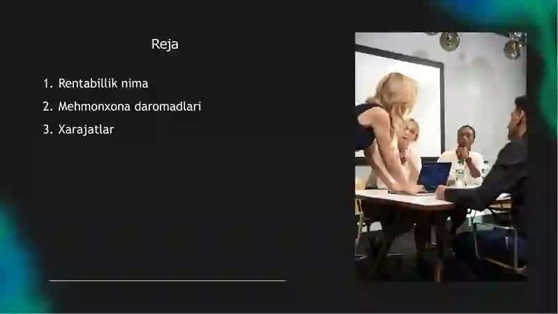 Mehmonxona xo’jaligi rentabilligi 2