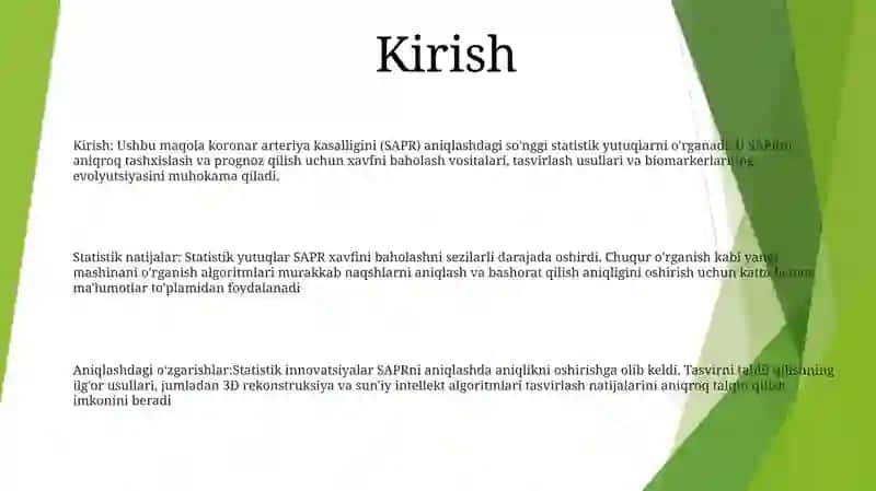 Sanash Tezligini Aniqlashdagi Statistik OʻZgarishlar 2