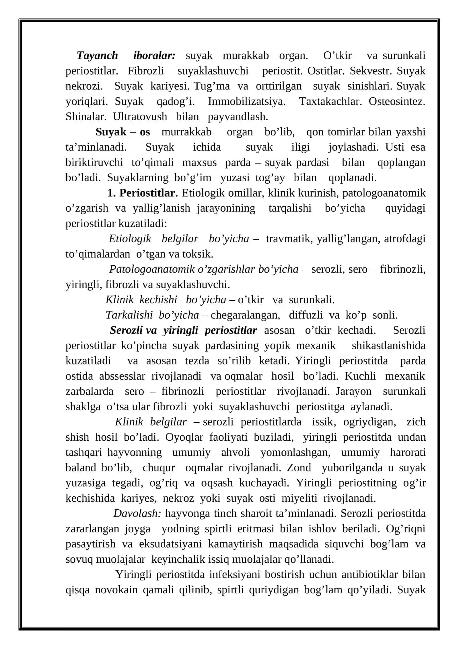 Suyak kasalliklari 2
