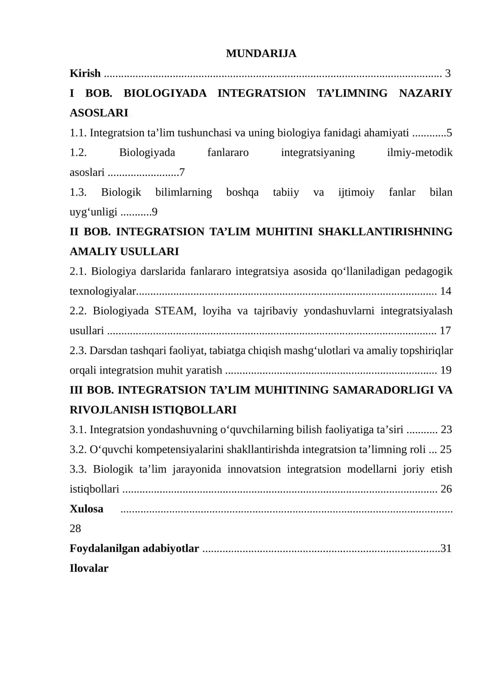 BIOLOGIYADA INTEGRATSIONTA'LIM MUHITI SHAKLLANTIRISH USULLARI 2