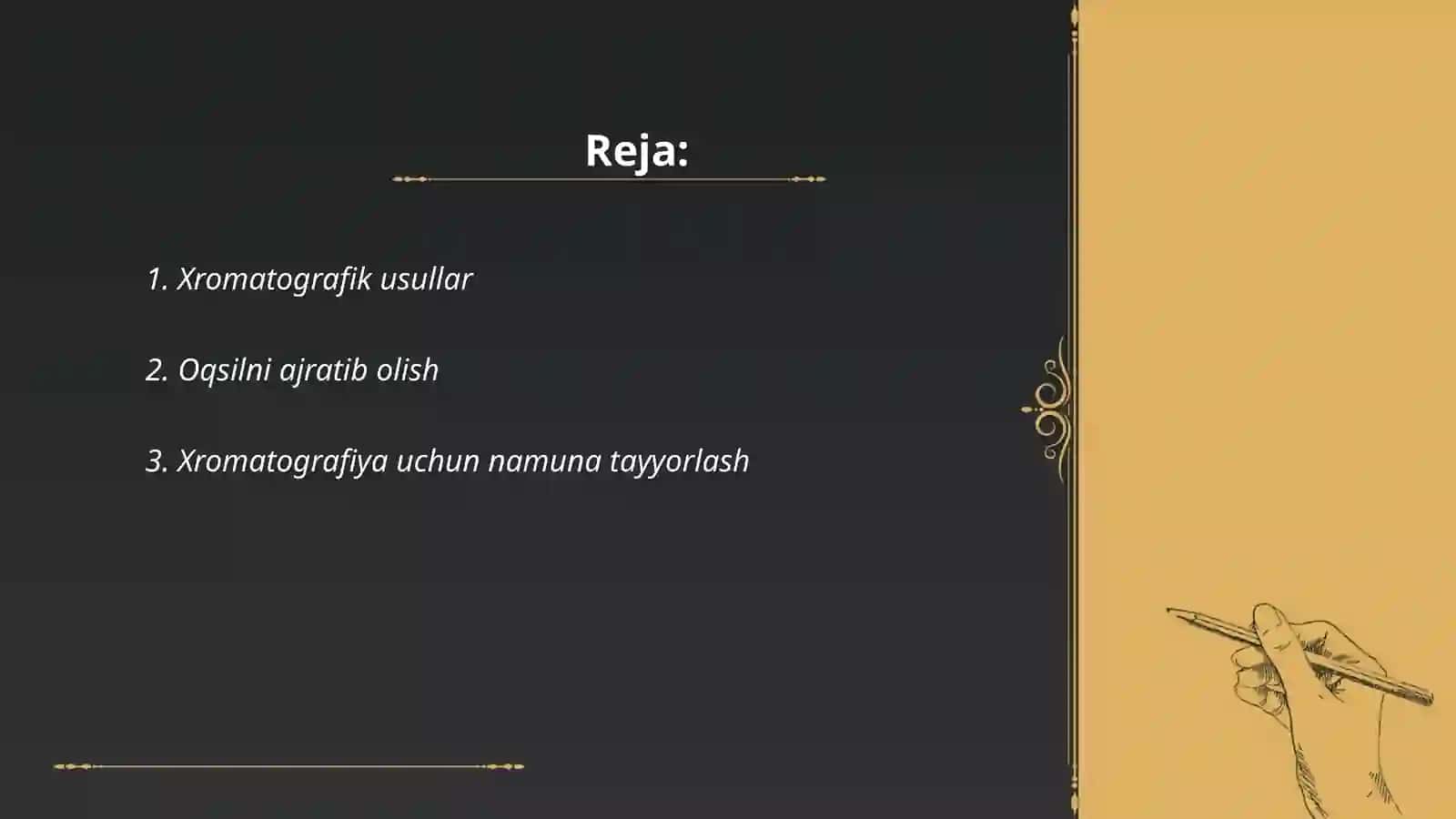 Xromatografiya yordamida oqsil tarkibini aniqlash 2