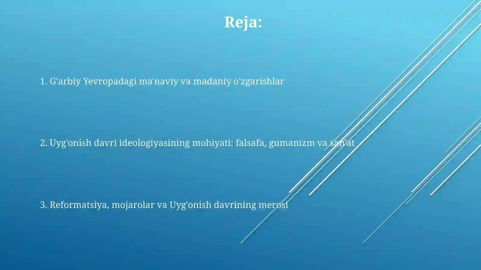 Gʻarbiy Yevropada maʼnaviy-madaniy oʻzgarishlar va Renessans mafkurasining mazmun mohiyati 2