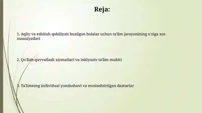 Aqliy va eshitish qobiliyati buzilgan bolalar uchun ta'lim jarayonining o'ziga xos xususiyatlari 2