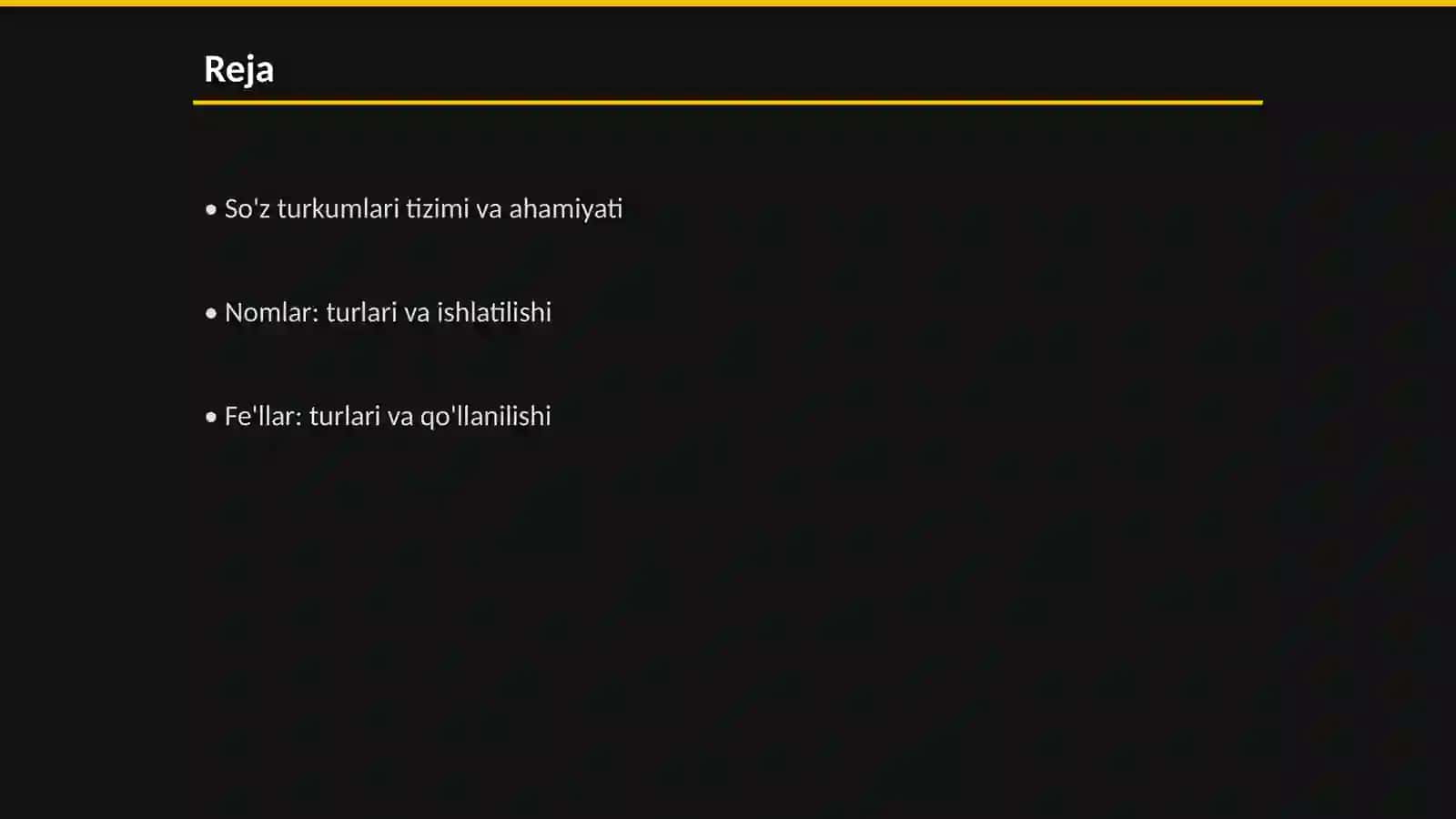 O'zbek tilida so'z turkumlari 2