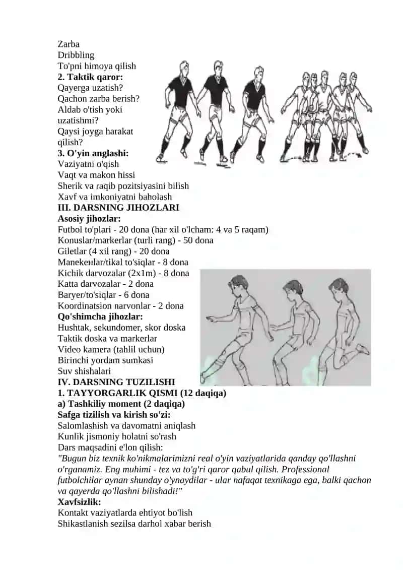 Kompleks texnik-taktik mashg'ulot 2