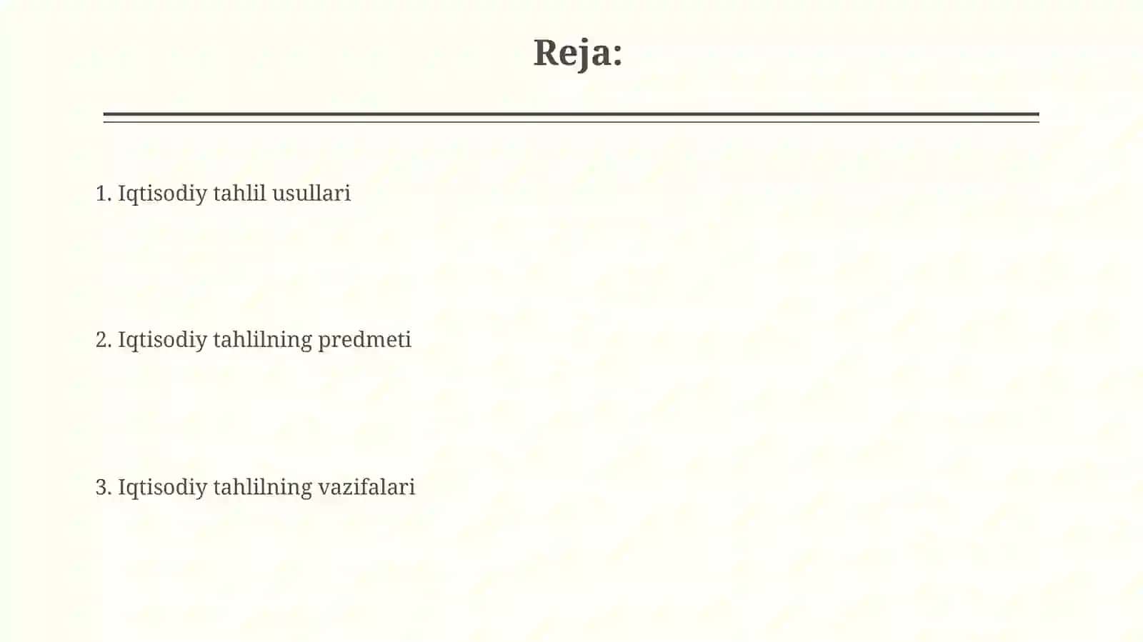 Iqtisodiy tahlilning predmeti va vazifalari 2