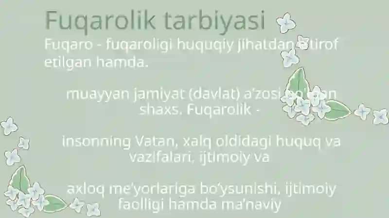 Fuqarolik Tarbiyasi 2