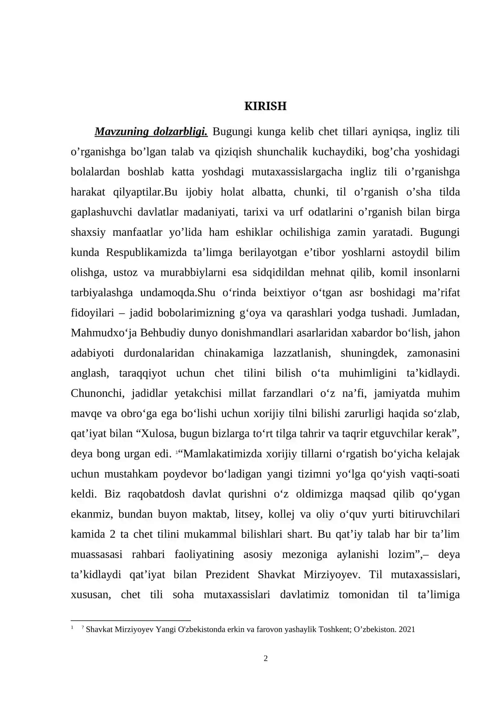 Ingliz tilida turli kasblarni oʻrgatish ishlanma-loyihasi 2