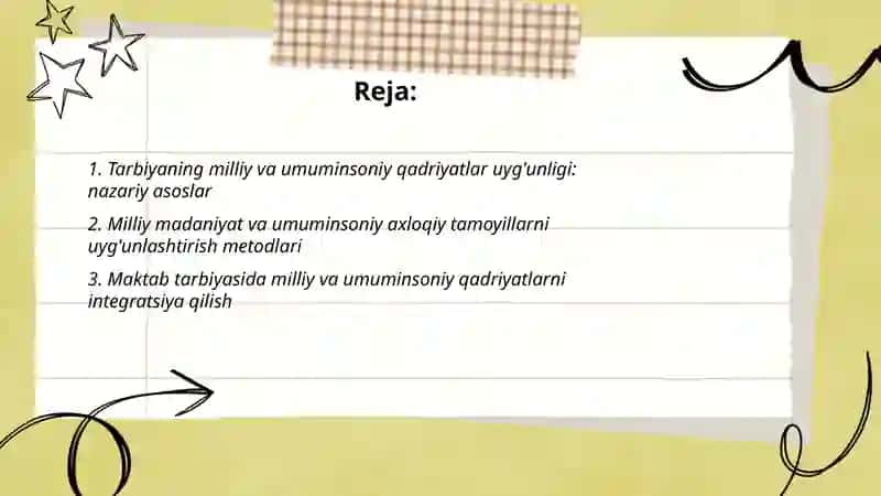 Tarbiyaning milliy va umuminsoniy qadriyatlar uyğunligi 2
