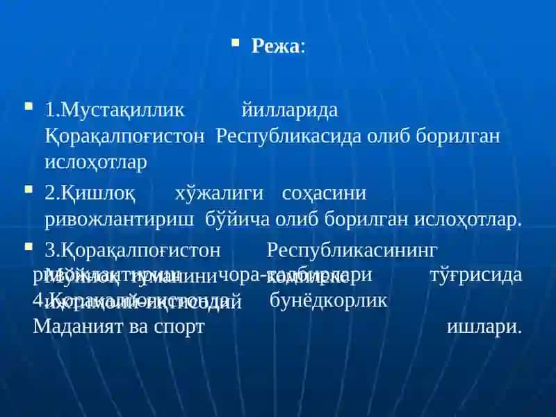 Мустақиллик йилларида Қорақалпоғистон Республикаси 2