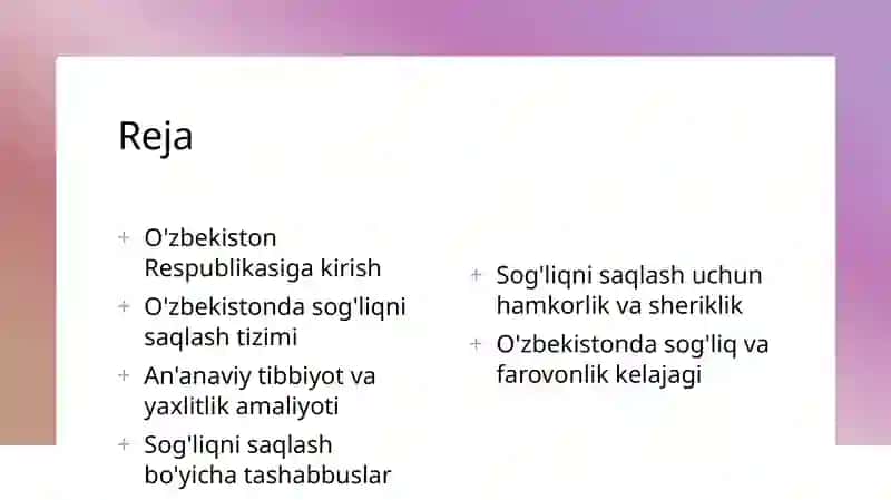 An'anaviy tibbiyot va yaxlitlik amaliyoti 2