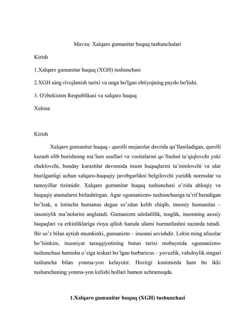 Xalqaro gumanitar huquq tushinchasi 2
