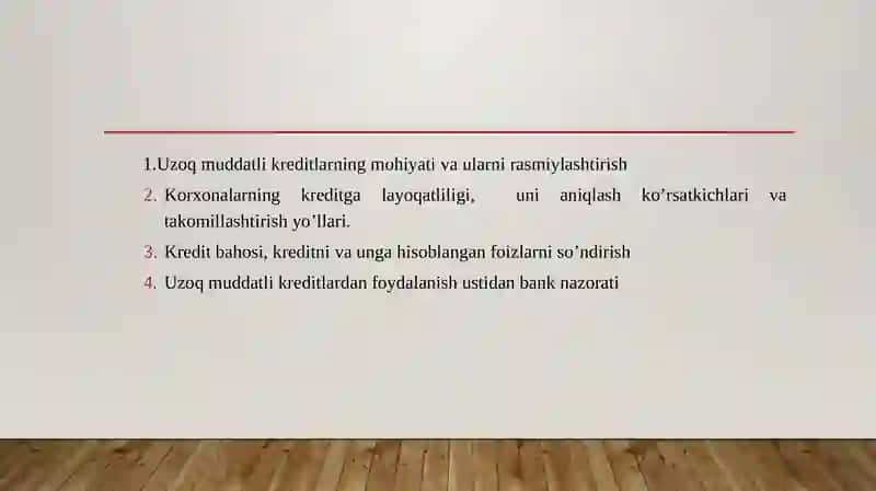 Investitsiya faoliyatini kreditlash 2