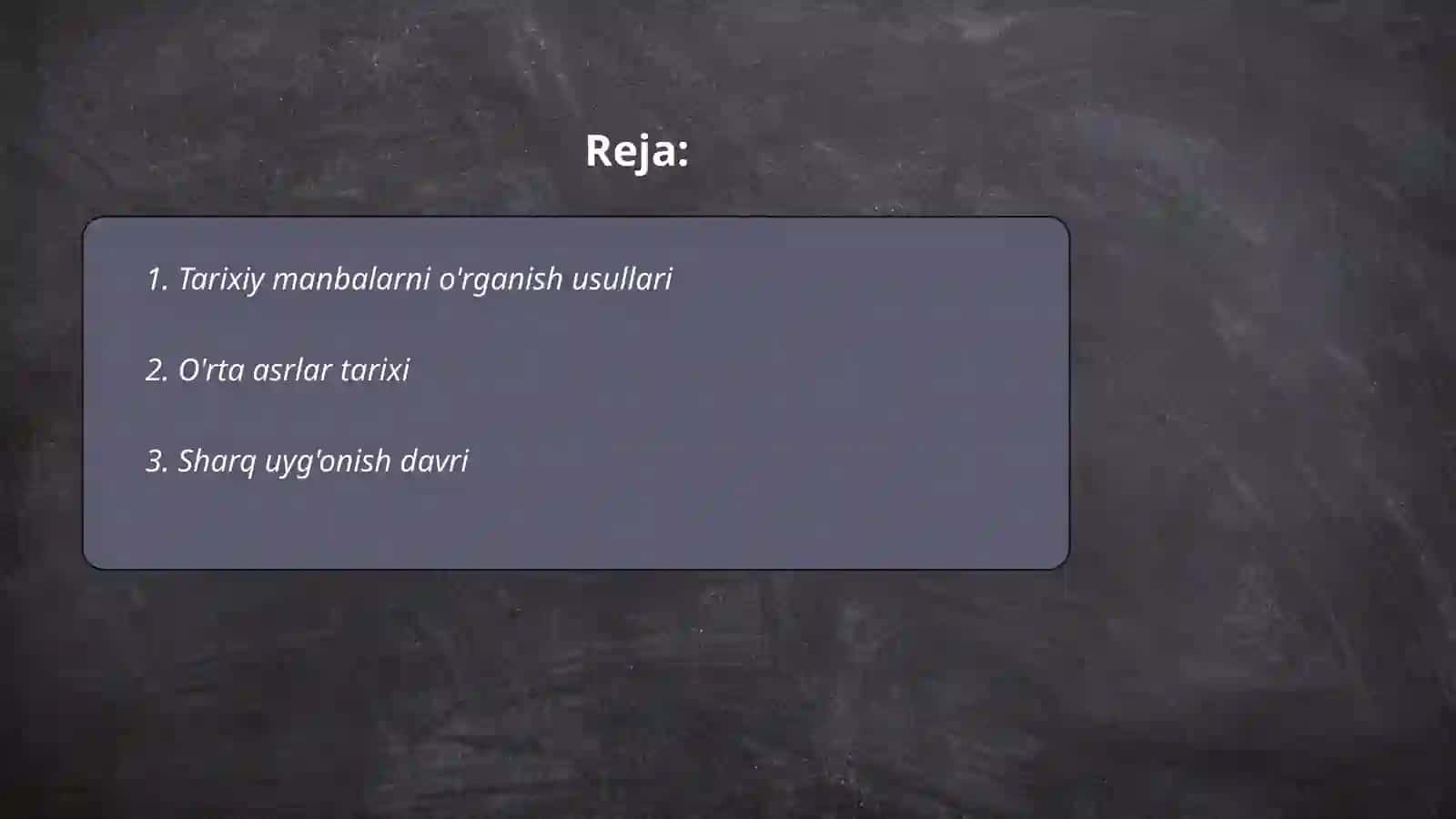 Tarixiy tadqiqotlar va vaqt 2