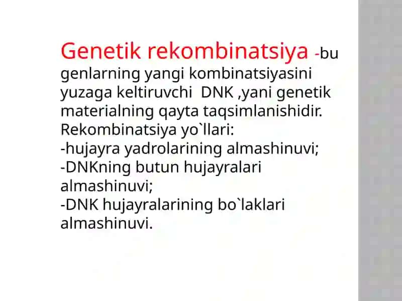 Tibbiyotda DNK rekombinantlarni qo'llanishi 2