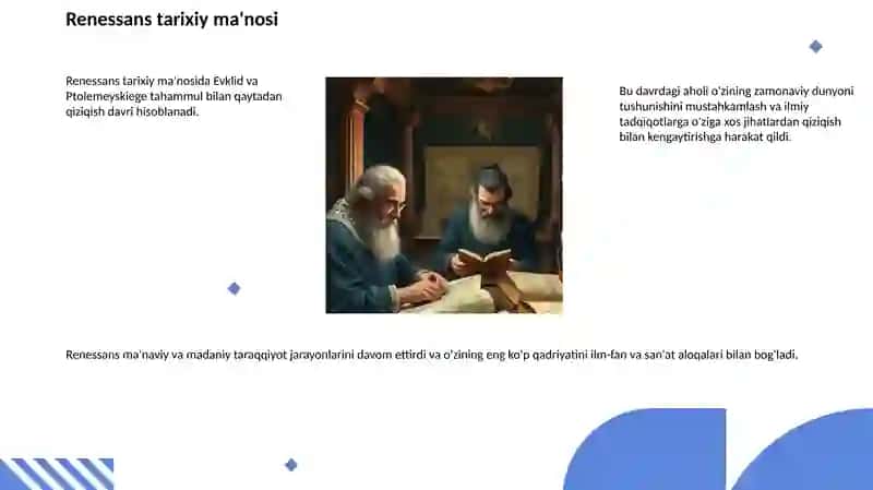 Yevropada Uyg‘onish davri (Renessans) va uning insoniyat tafakkuridagi o‘rni 2