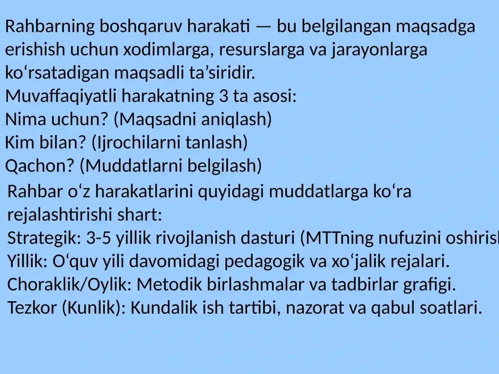 Rahbar tomonidan rejalashtirilgan boshqaruv harakati 2