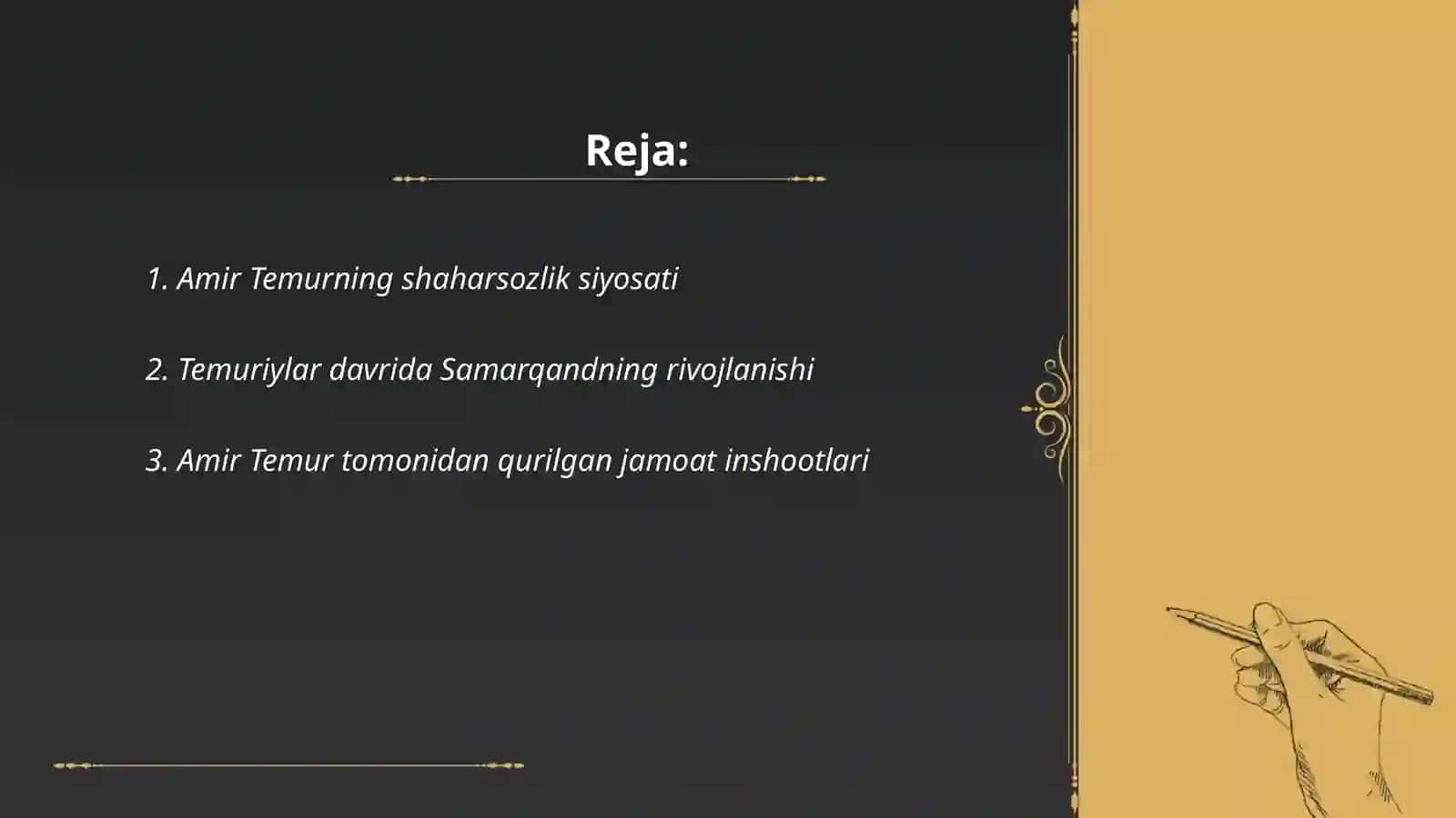Amir Temur va temuriylar davrida shaharsozlik 2
