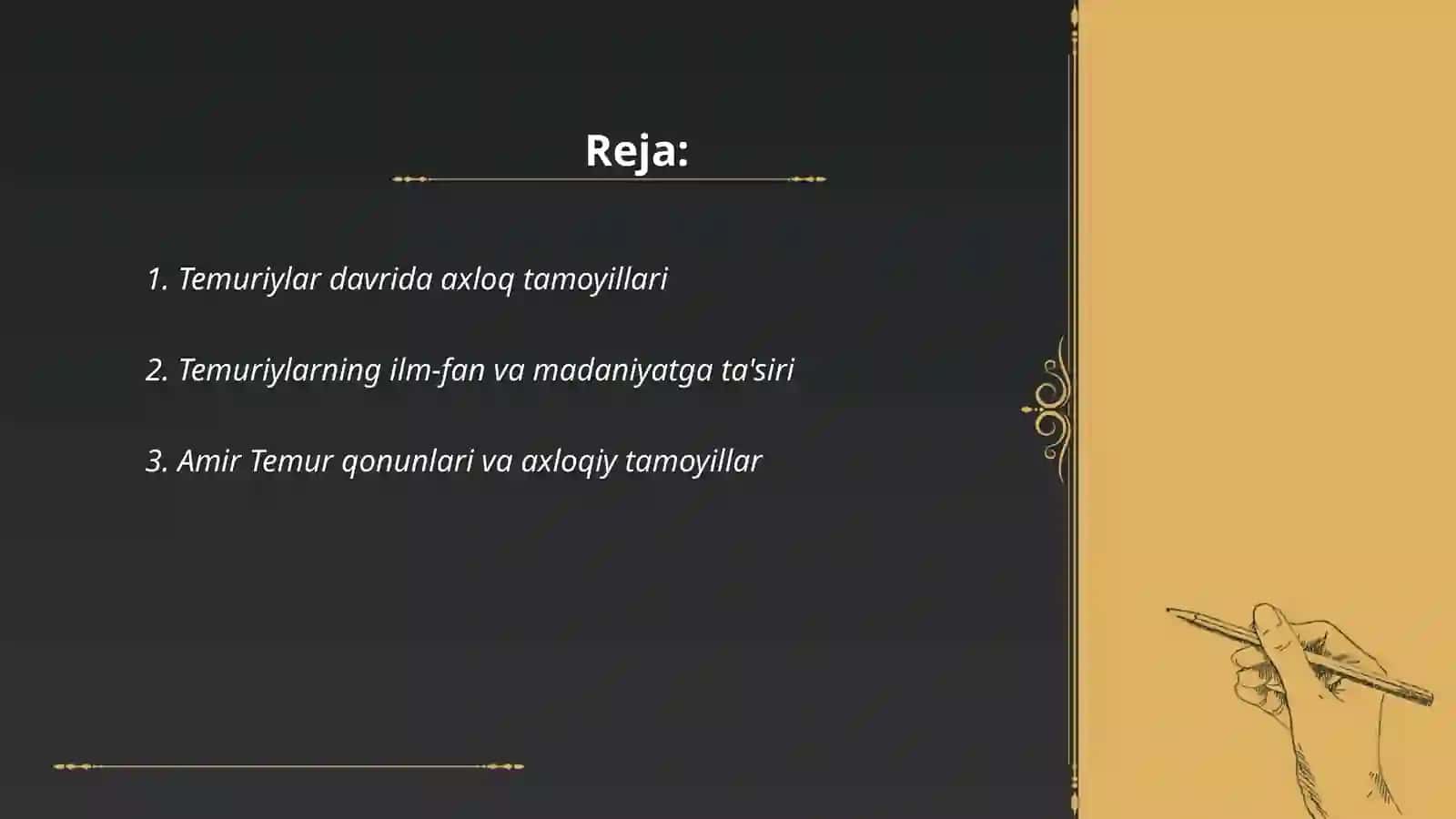 Temuriylarning axloqning rivojlanishga qo'shgan hissi 2