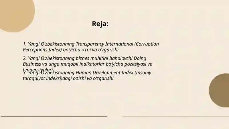 Yangi Oʻzbekistonning Transparency International (Corruption Perceptions Index) bo‘yicha o‘rni va o‘zgarishi 2