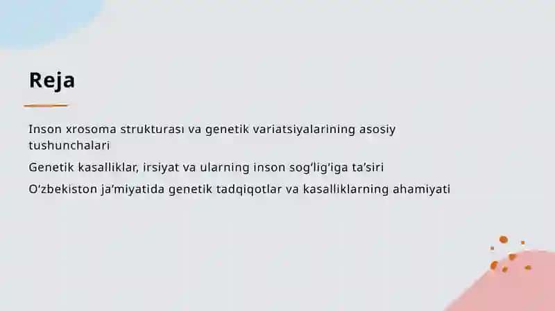 Inson xrosoma genom va gen kasalliklari 2